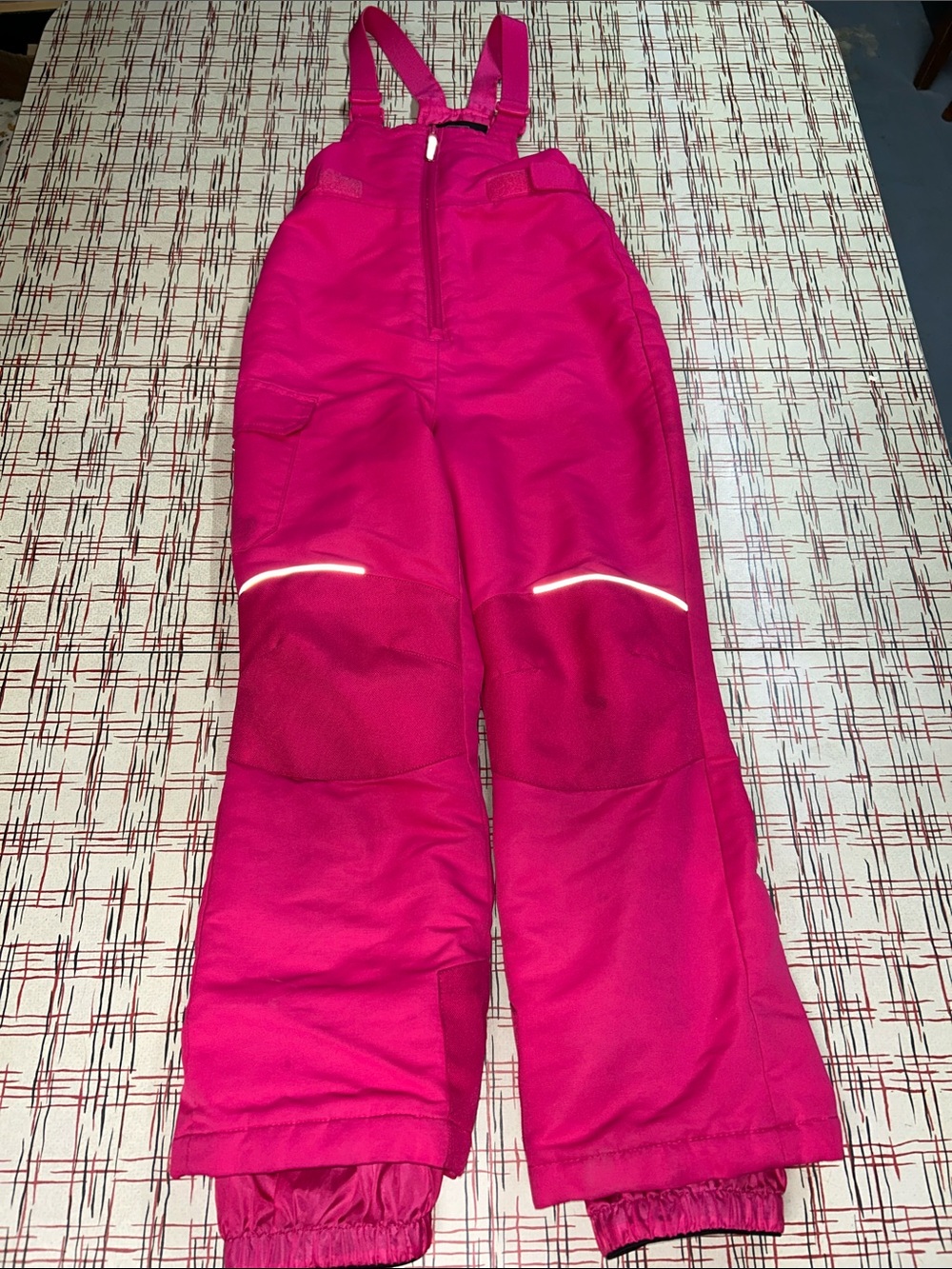 Swiss Tech Girls Pink Snow Pants Bib Overall Size Medium (7/8)
